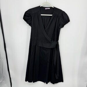 Calypso Christiane Celle Silk Wrap Dress Black sz S